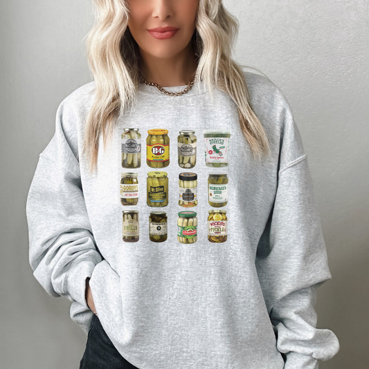 Vintage Canned Pickles Crew Sweatshirt