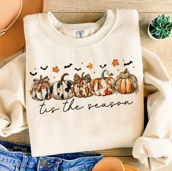 Cow Print Pumpkins Sweatshirt